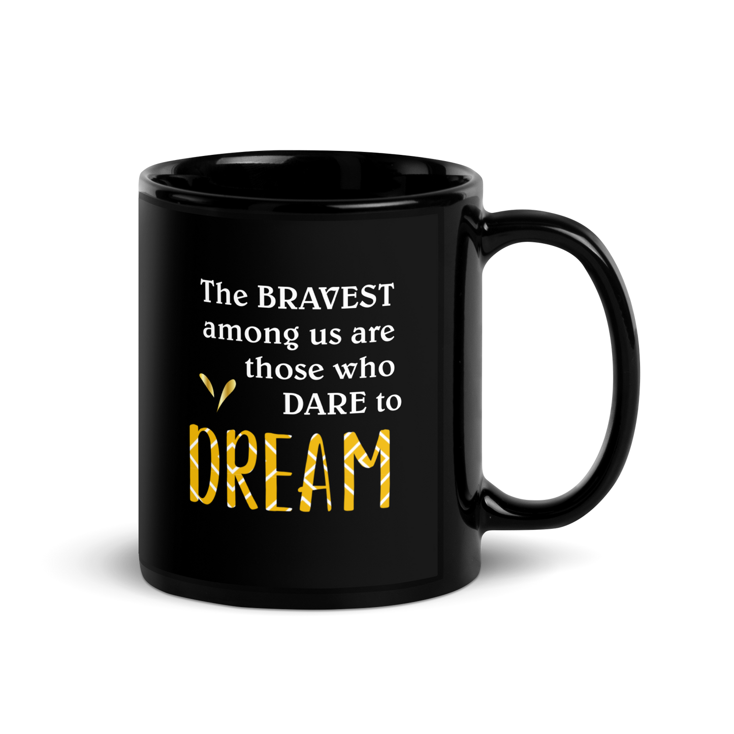 Taurus Dare 2 Dream Inspirational Black Glossy Mug