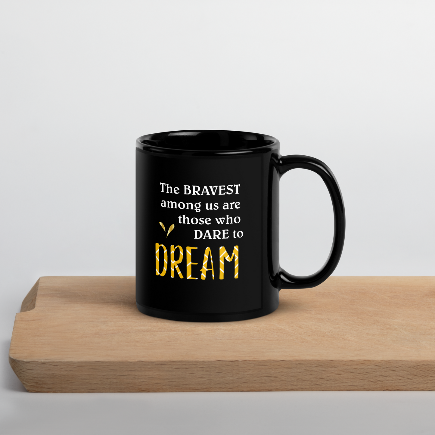 Sagittarius Dare 2 Dream Inspirational Black Glossy Mug